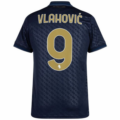 Juventus Vlahovic 9 Third 2024/25 Patches UCL UEFA Foundation (Official Printing)