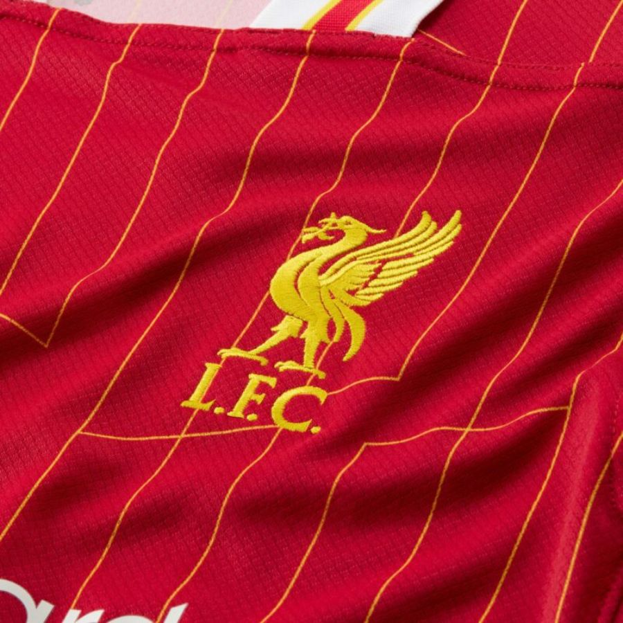 Liverpool Mohamed Salah 11 Home 2024/25 Patches UCL UEFA Foundation (Official Printing)