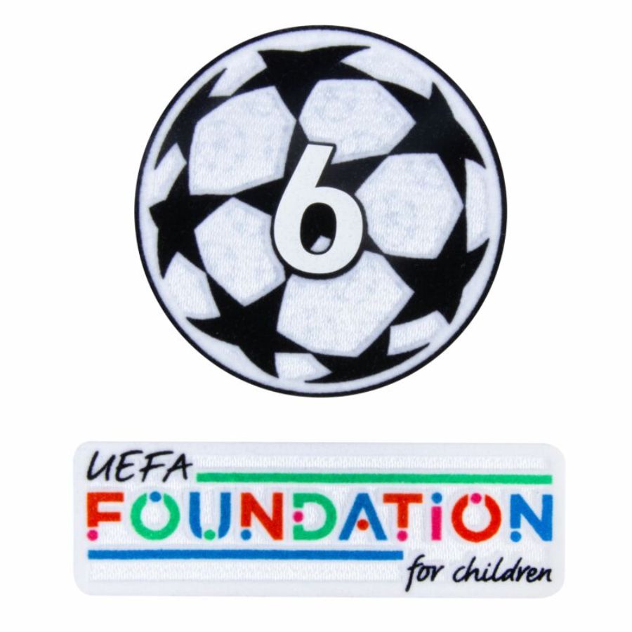 Liverpool Home 2024/25 Patches UCL UEFA Foundation (Official Printing)