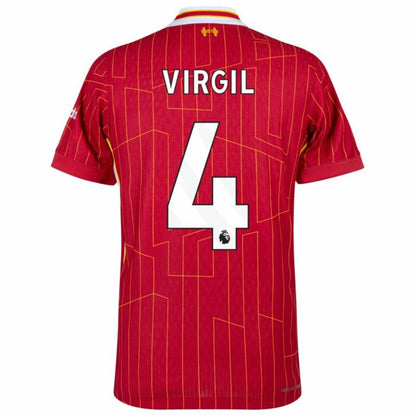 Liverpool Home 2024/25 Patches UCL UEFA Foundation (Official Printing)