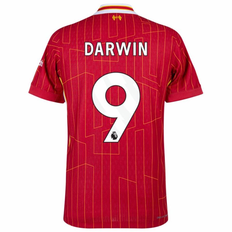 Liverpool Darwin 9 Home 2024/25 Patches UCL UEFA Foundation (Official Printing)