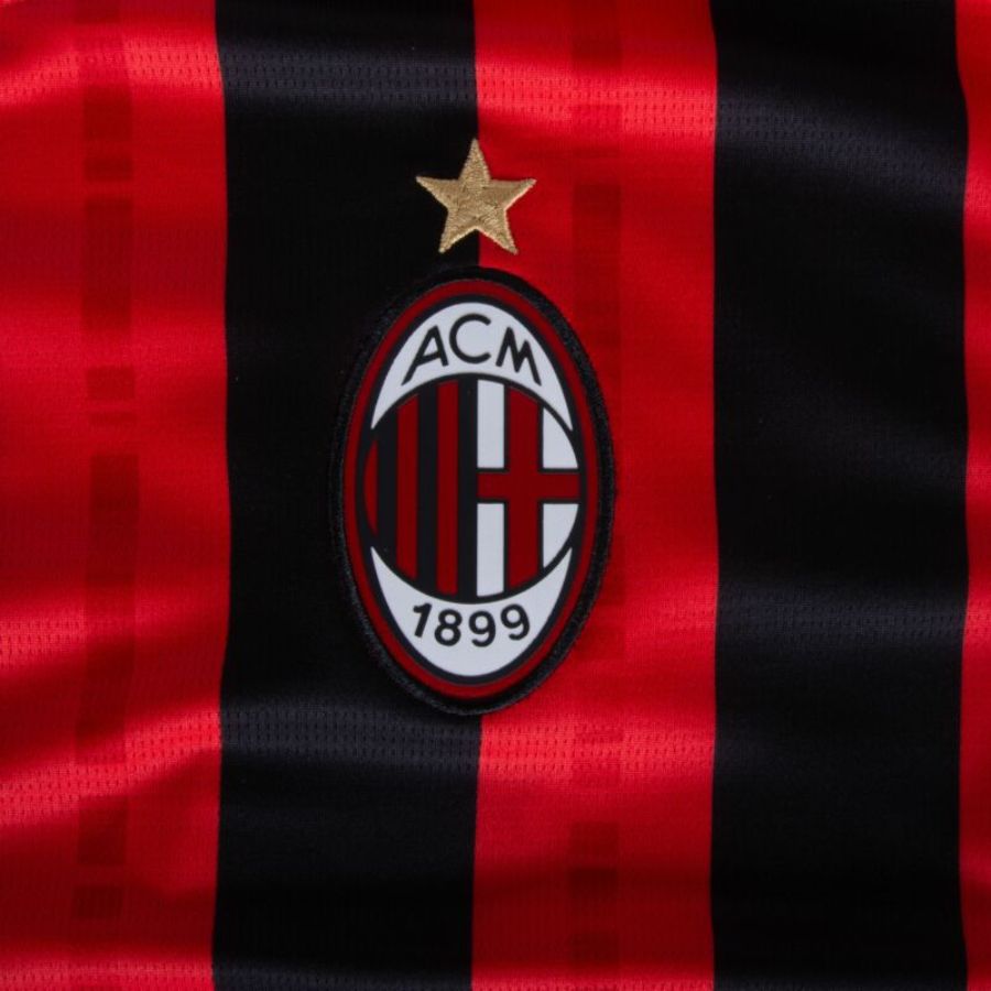 AC Milan Ronaldinho 80 Home Fan Jersey 2024/25 Patches UCL UEFA Foundation (Official Printing)