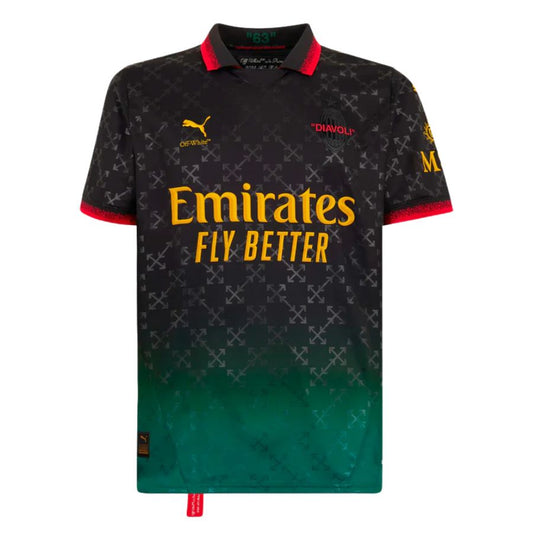 AC Milan BLACK JERSEY DIAVOLI X OFF-WHITE™ Fan Jersey 2025