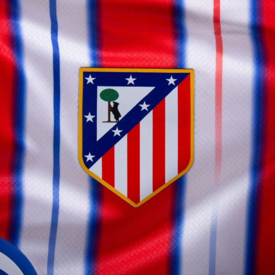 Atlético Madrid Griezmann 7 Home Fan Jersey 2024/25 Patches UCL UEFA Foundation (Official Printing)