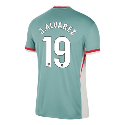 Atlético Madrid Julián Alvarez 19 Away Fan Jersey 2024/25 Patches UCL UEFA Foundation (Official Printing)