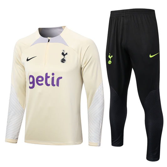 Kit de Treino Tottenham - Conjunto Manga Longa Marrom Amarelado
