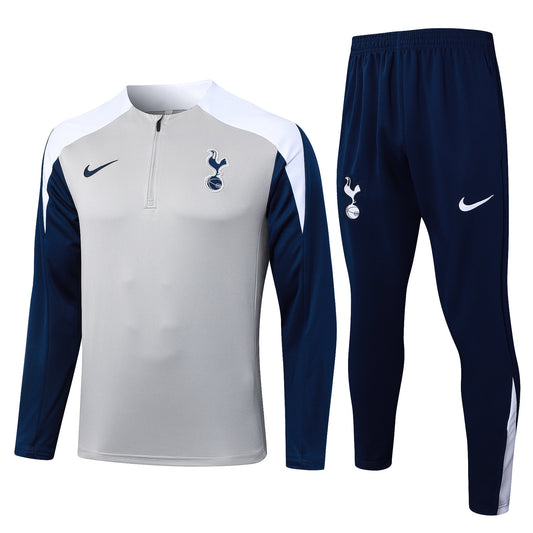 Kit de Treino Tottenham - Conjunto Manga Longa Cinza Claro