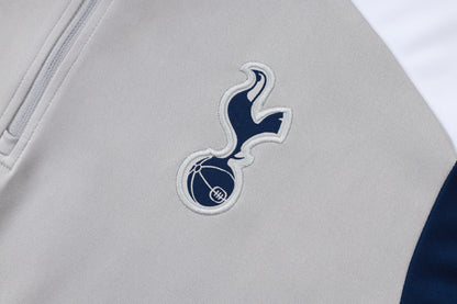 Kit de Treino Tottenham - Conjunto Manga Longa Cinza Claro