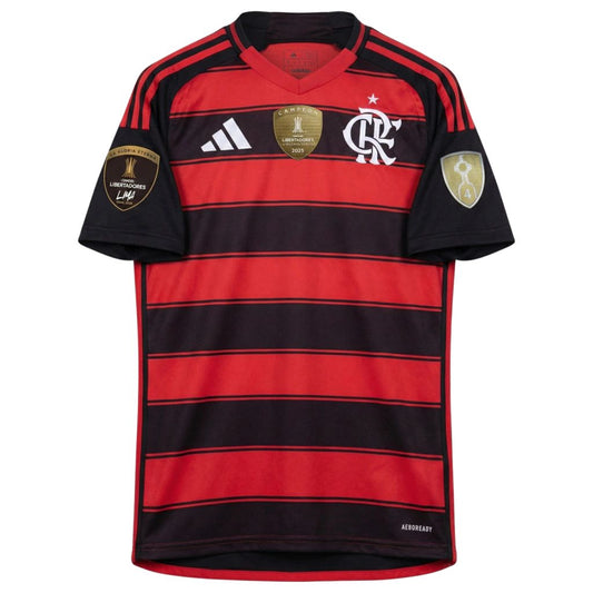 Flamengo Home Jersey 2025 Fan Version Adidas Men's - Red+Black