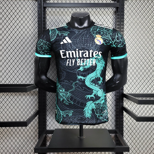 Real Madrid 25/26 Special Edition Jersey - Black and Light Blue - Player Version - Slim Fit