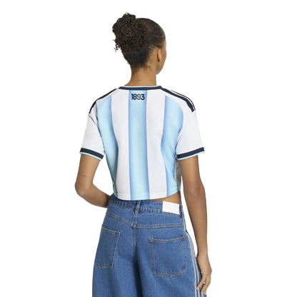 2026 Argentina Women's Stadium Home Cropped Soccer Jersey - World Cup 2026