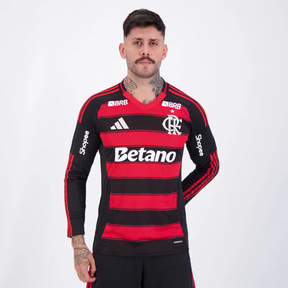 Camisa Manga Longa Adidas Flamengo 2025/26 I All Sponsor