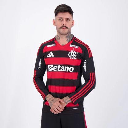 Camisa Manga Longa Adidas Flamengo 2025/26 I All Sponsor
