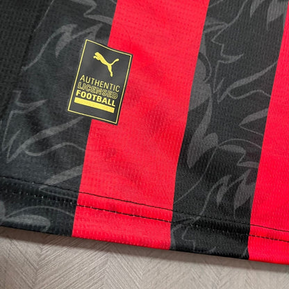 Camisa do Milan Titular 2025 Vermelha+preta - DA Sports Oficial