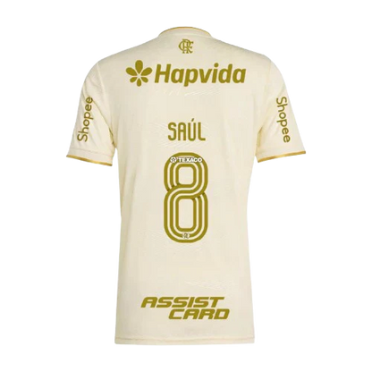 Manto Flamengo Jogo 3 2025/26 – Fan version All Sponsor #8 Saúl