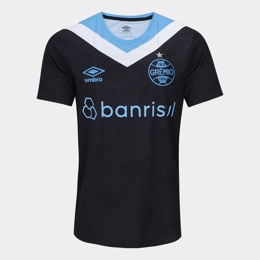 Camisa Grêmio III 24/25 Torcedor Umbro Masculina - Preto+Branco - DA Sports Oficial