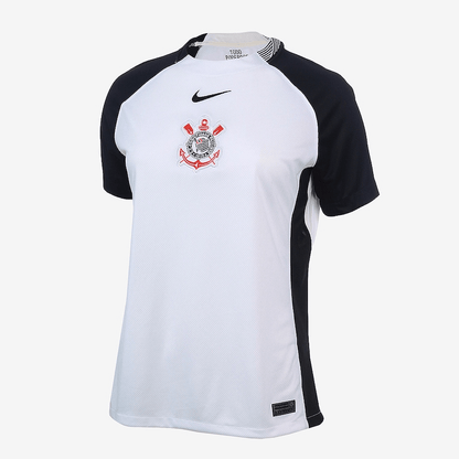 Camisa Nike Corinthians I 2025 - Preta e Branca - (Feminina) - DA Sports Oficial