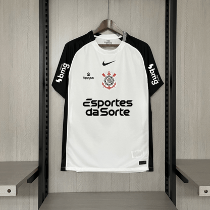 Camisa Nike Corinthians I 2025 - Preta e Branca - Masculina - DA Sports Oficial