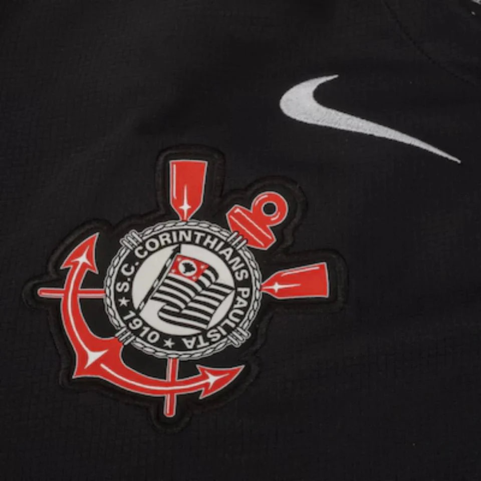 Camisa Nike Corinthians II 2025 Torcedor - Preta e Branca - Masculina - DA Sports Oficial