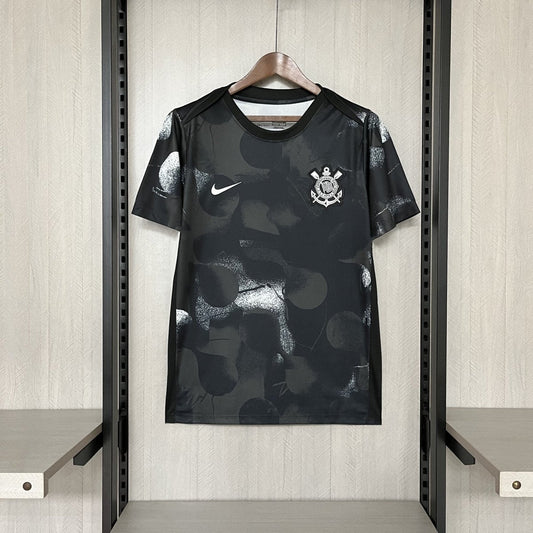 Camisa Nike Corinthians Pré - Jogo 25/26 Masculina - Preto - DA Sports Oficial