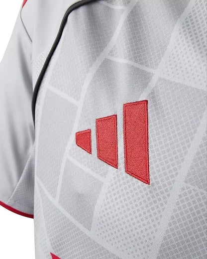 Camiseta de la tercera equipación del Lyon 25/26 - Camiseta Adidas para hombre - Gris y roja