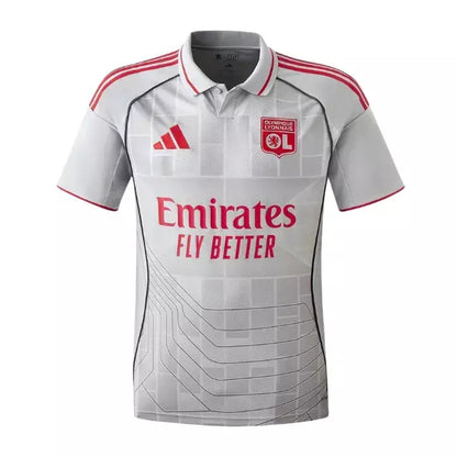 Camiseta de la tercera equipación del Lyon 25/26 - Camiseta Adidas para hombre - Gris y roja