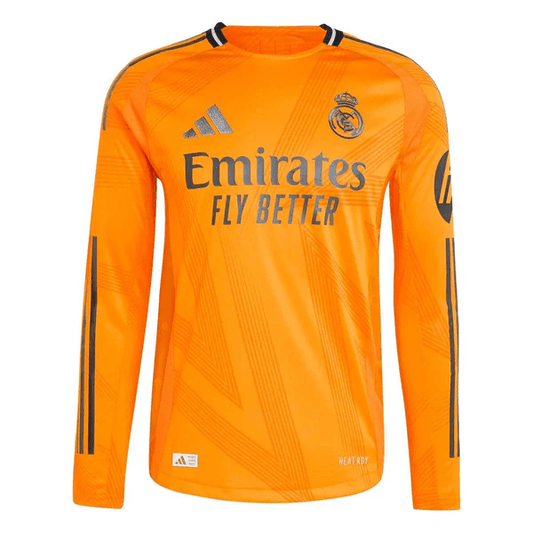 Camisa Real Madrid Away Manga Longa 24/25 s/n° Masculino - Laranja - DA Sports Oficial