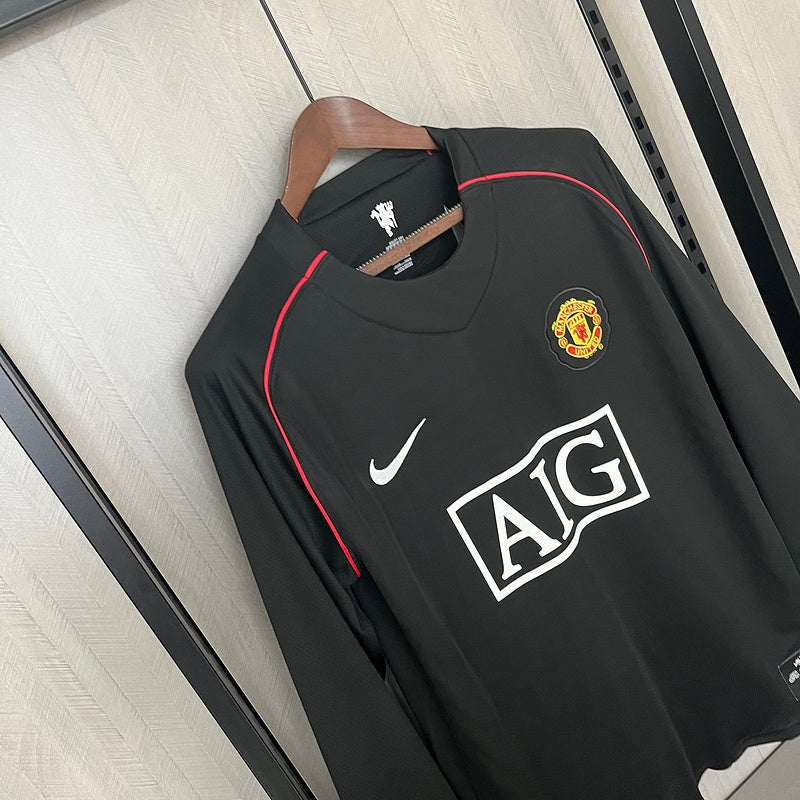 Camisa Retrô Away II do Manchester United 2007 Preta - Manga Longa - DA Sports Oficial