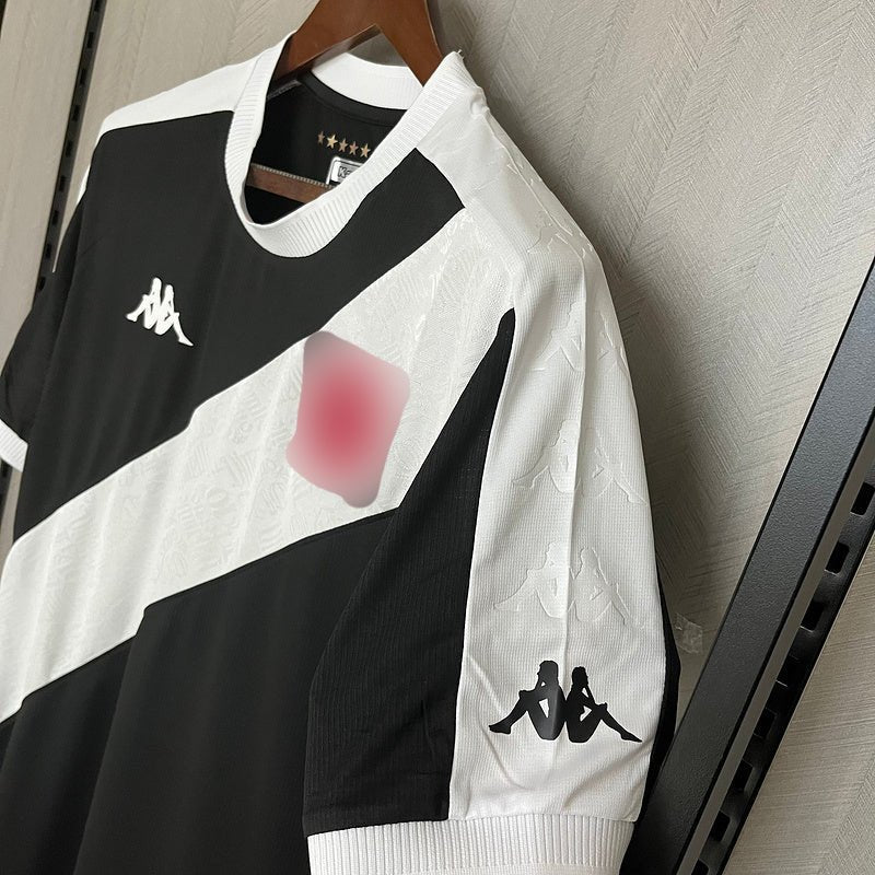 Camisa Vasco I 24/25 Kappa Masculina - Preto+Branco - DA Sports Oficial