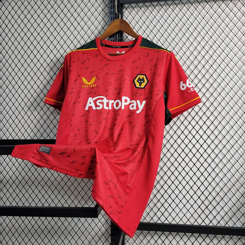 Camisa Wolves II 23/24 Fora - Vermelha - DA Sports Oficial