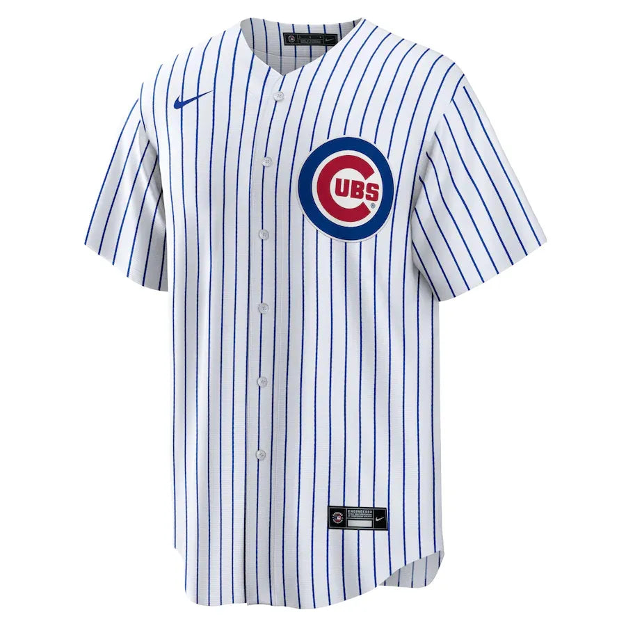 Jersey MLB Chicago Cubs Home Fan Version Men's Striped White