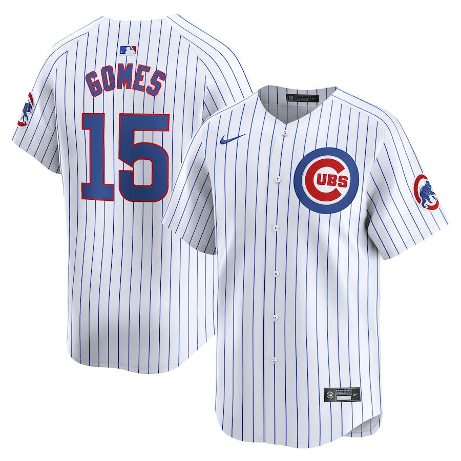 Jersey MLB Chicago Cubs Home Fan Version Men's Striped White Yan Gomes 15