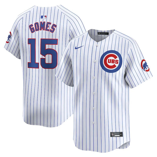 Jersey MLB Chicago Cubs Home Fan Version Men's Striped White Yan Gomes 15
