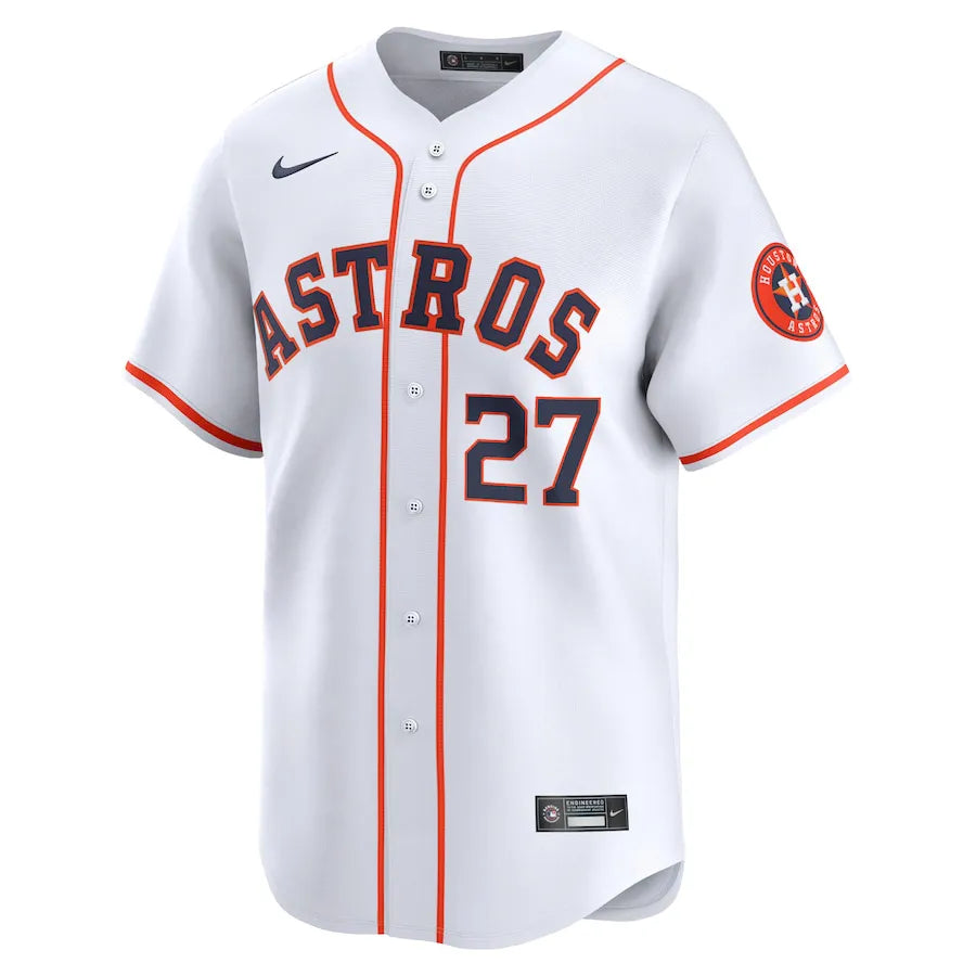 Jersey MLB Houston Astros Jose Altuve 27 White Home Fan Version Men's White