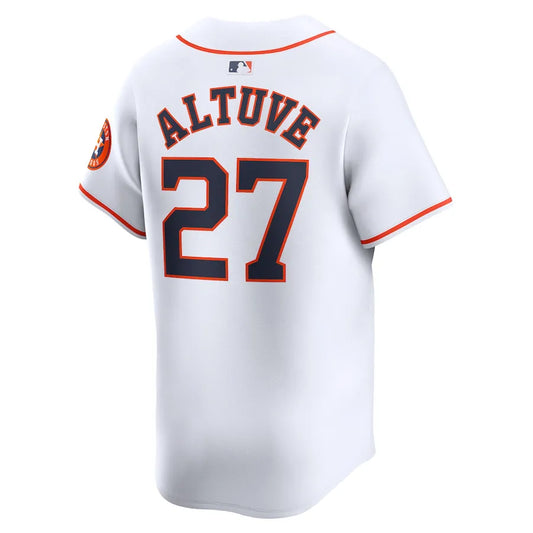 Jersey MLB Houston Astros Jose Altuve 27 White Home Fan Version Men's White