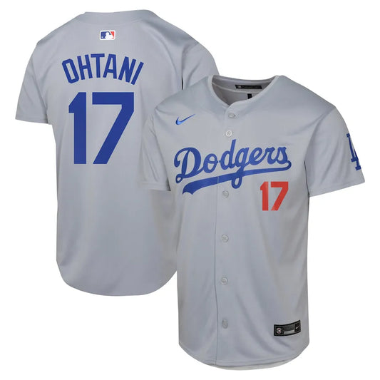 Jersey MLB Los Angeles Dodgers Away Fan Version Men's Gray Shohei Ohtani 17
