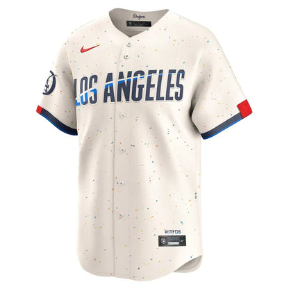 Jersey MLB Los Angeles Dodgers City Connect Fan Version Men's Beige