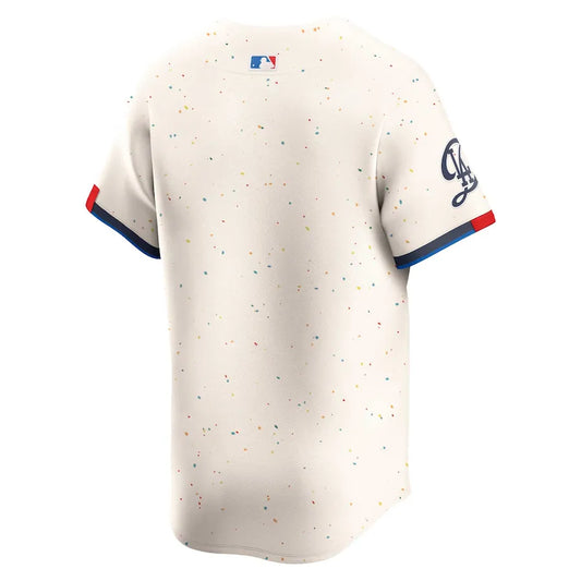 Jersey MLB Los Angeles Dodgers City Connect Fan Version Men's Beige