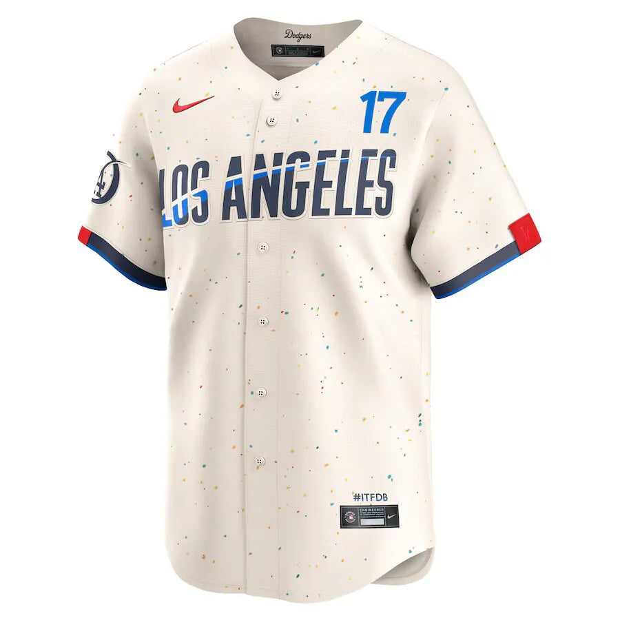 Jersey MLB Los Angeles Dodgers City Connect Fan Version Men's Beige Shohei Ohtani 17