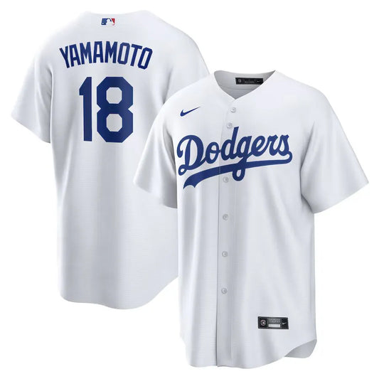 Jersey MLB Los Angeles Dodgers I Fan Version Men's White Yoshinobu Yamamoto 18