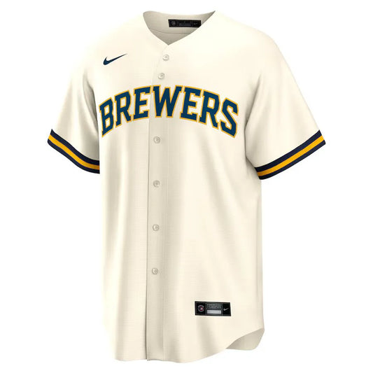 Jersey MLB Milwaukee Brewers Home Fan Version Men's Beige