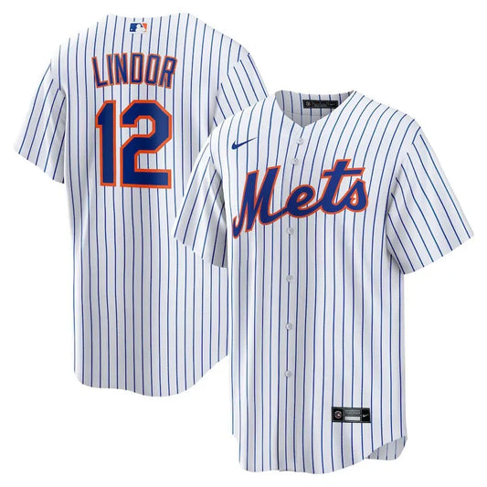 Jersey MLB New York Mets I Fan Version Men's Striped Francisco Lindor 12
