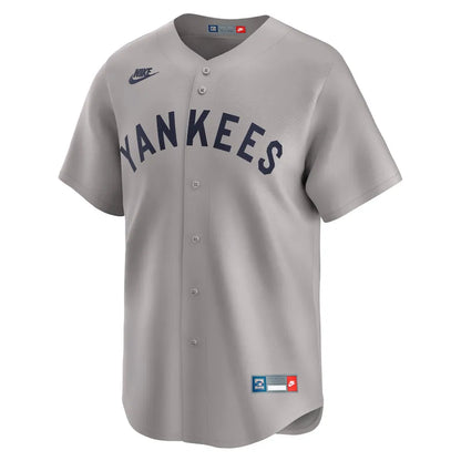 Jersey MLB New York Yankees Away Throwback Cooperstown Collection Limited Fan Version Men's Gray Babe Ruth 3
