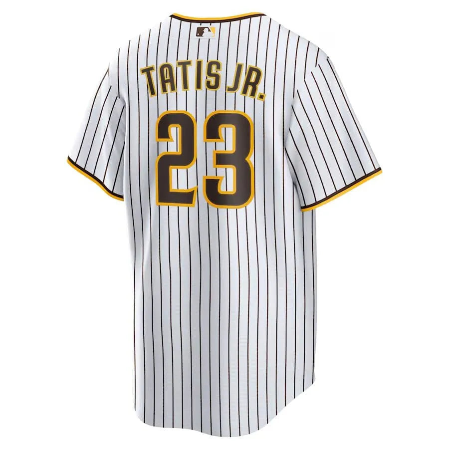Jersey MLB San Diego Padres Home Fan Version Men's Striped Striped White Tatis Jr. 23