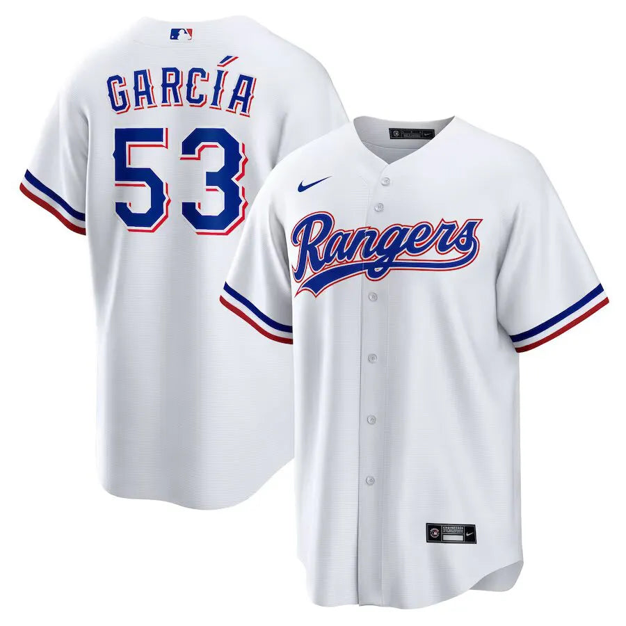 Jersey MLB Texas Rangers I Fan Version Men's White Adolis Garcia 53