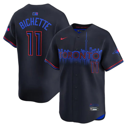 Jersey MLB Toronto Blue Jays City Connect Fan Version Men's Navy Blue Bo Bichette 11