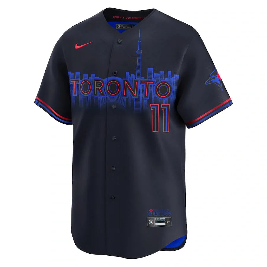Jersey MLB Toronto Blue Jays City Connect Fan Version Men's Navy Blue Bo Bichette 11