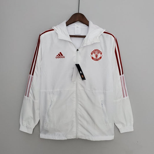 Corta - vento Manchester United 21/22 Adidas - Branco - DA Sports Oficial