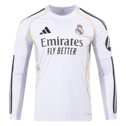 Real Madrid 2025/26 Home Long Sleeves Jersey