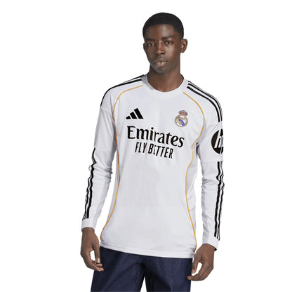 Real Madrid 2025/26 Home Long Sleeves Jersey